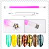 YIKOOLIN 1/2/5 Stück/Set Stück Nagel Magnetstab Cat Eye Magnet Werkzeug Doppelkopf Blumen Design Nagelkunst Magnetstift für Salon