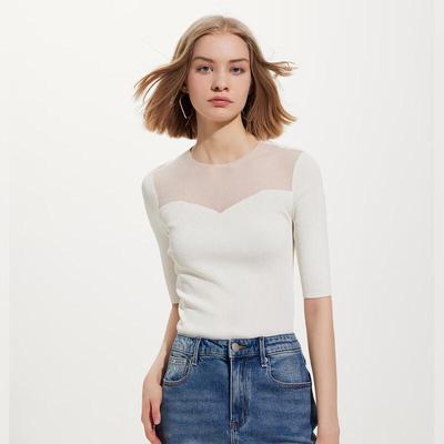 Tatu Damen Kurzarm Stricktop