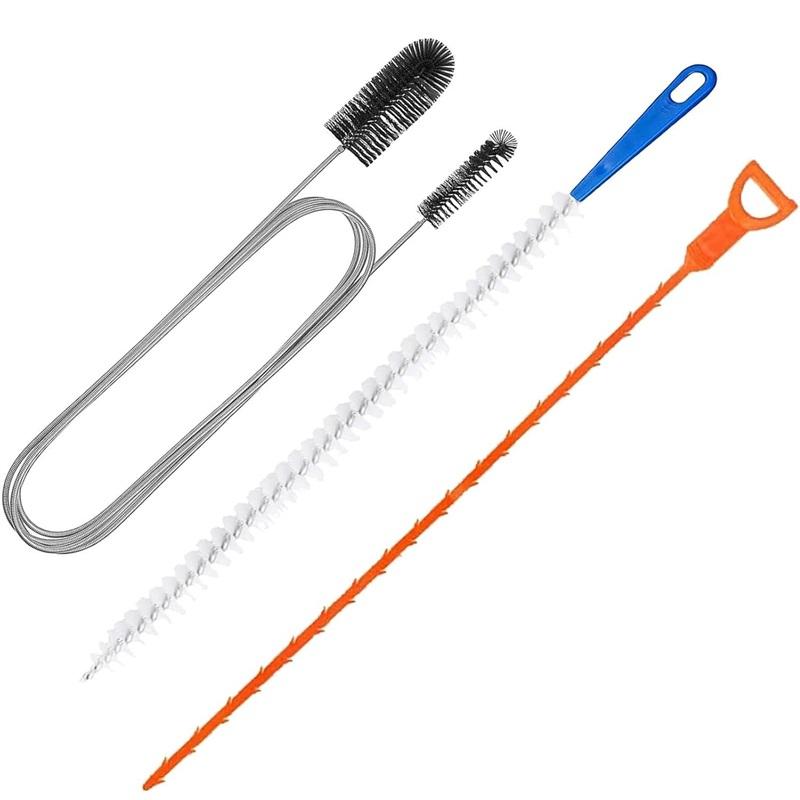 3ks Flexibilní čistič odtoku dřezu Odstraňovač ucpaných dlouhých vlasů Odstraňovač ucpaných čističů