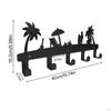 Wall Mounted Key Rack Storage Easy to Install Stable Practical 5 Hooks Decoration for
