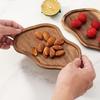 Decorative Design Acacia Wood Tray Heat Resistant Wooden Serving Plate Wooden Plate  for Home Use
