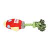 Plush Dog Toy Teeth Cleaning Interactive Stuffed Dog Chewing Toy with Knot Rope for Puppy