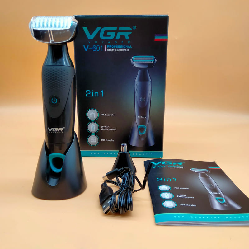 VGR New Retro Men's Multifunctional Two-in-One Shaver IPX4 Waterproof and Anti-corrosion Durable Wet and Dry Dual-use Safe Skin-friendly Shaver