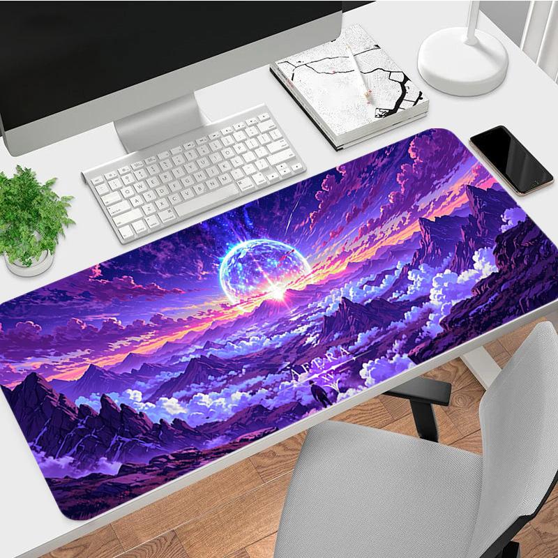 Celestial Journey Xl Gaming Mouse Pad Nonslip Rubber Base Stitched Edge Waterproof Desk Mat For Pc Laptop Gamer Office Computer Accessories C929480