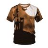 SHUNAICHI Halloween Christmas Gift Halloween Party Men's Costume 3D Digital Printing Pumpkin T-Shirt Crew Neck Loose T-Shirt Top