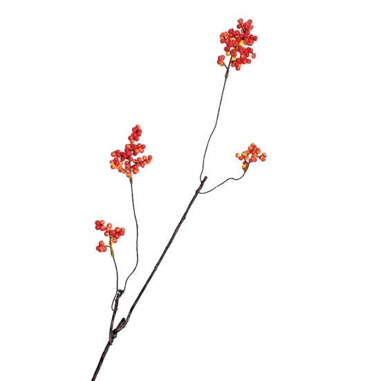 Artificial Holly Berries Long-Lasting Maintenance-Free Realistic Holly Berry Branches Bright Red Festive Home Decor