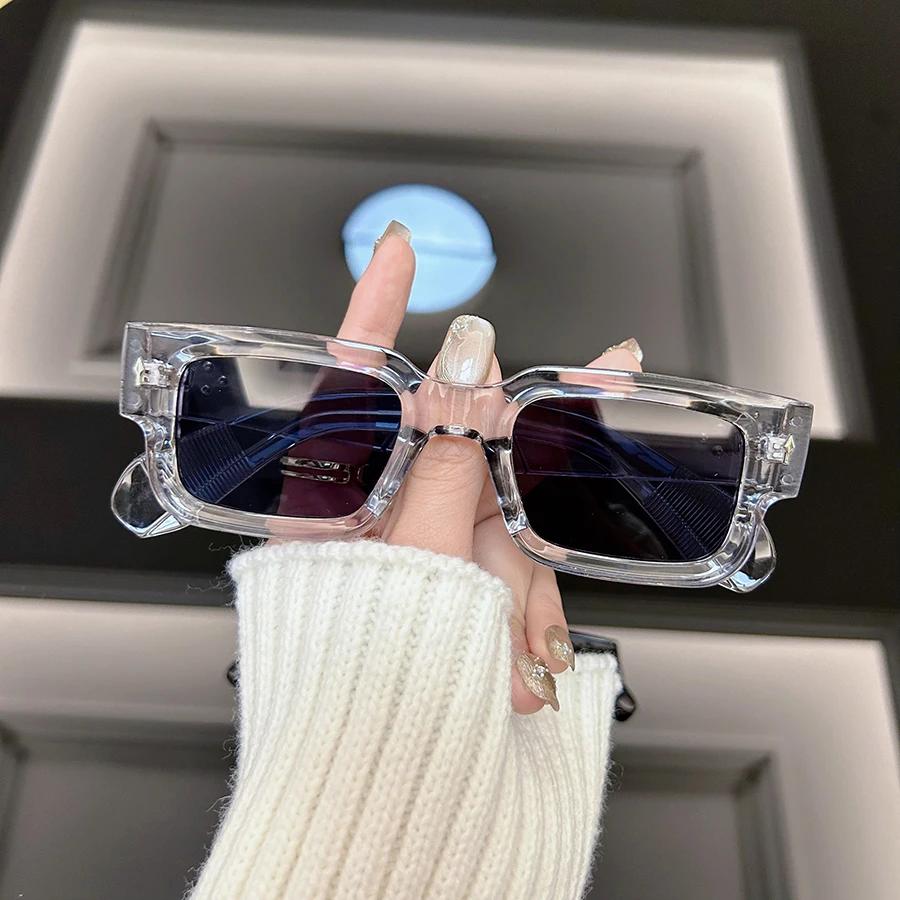 Fashion Square Sunglasses Men Women Brand Designer Retro Sun Glasses Male Female Rectangle Frame Vintage Rivet