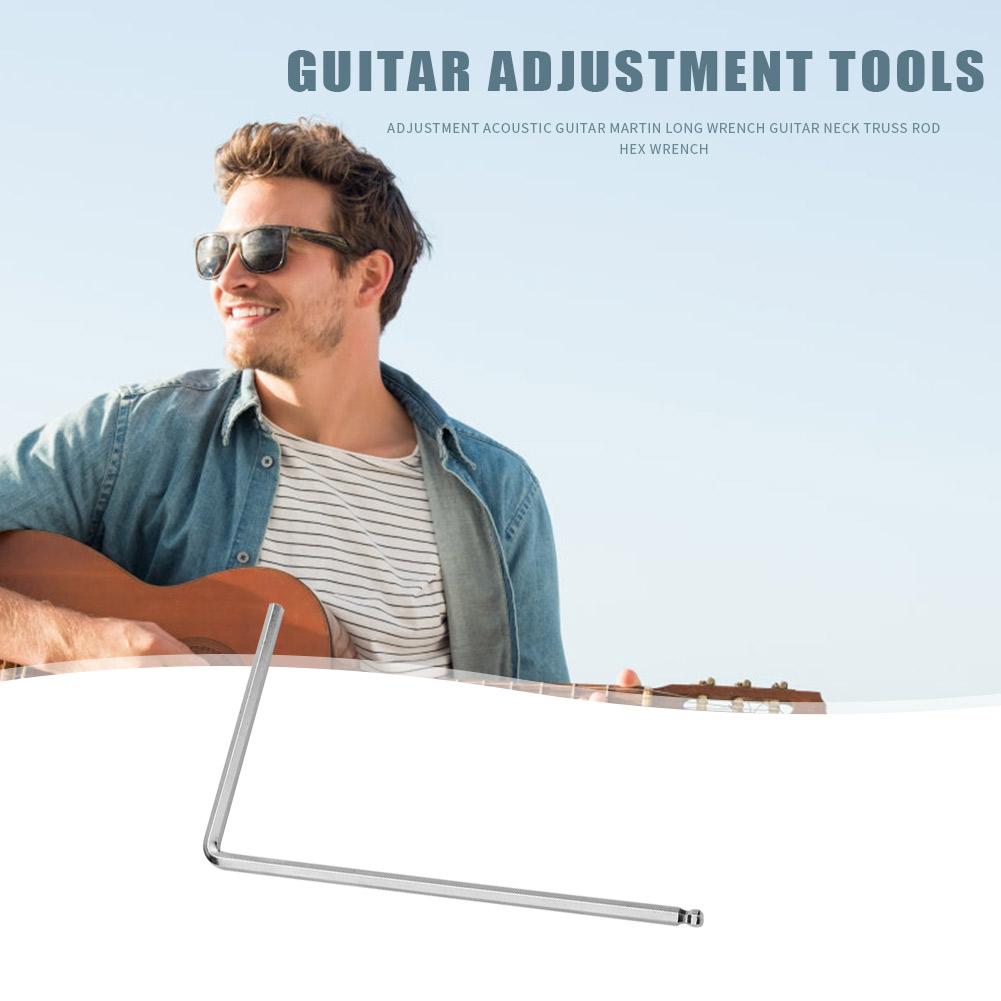 Long Hex Wrench 4mm/5mm Acoustic Guitar Wrench Iron Guitar Inner Hexagon Wrench for Guitar Deep Narrow Truss Adjustment