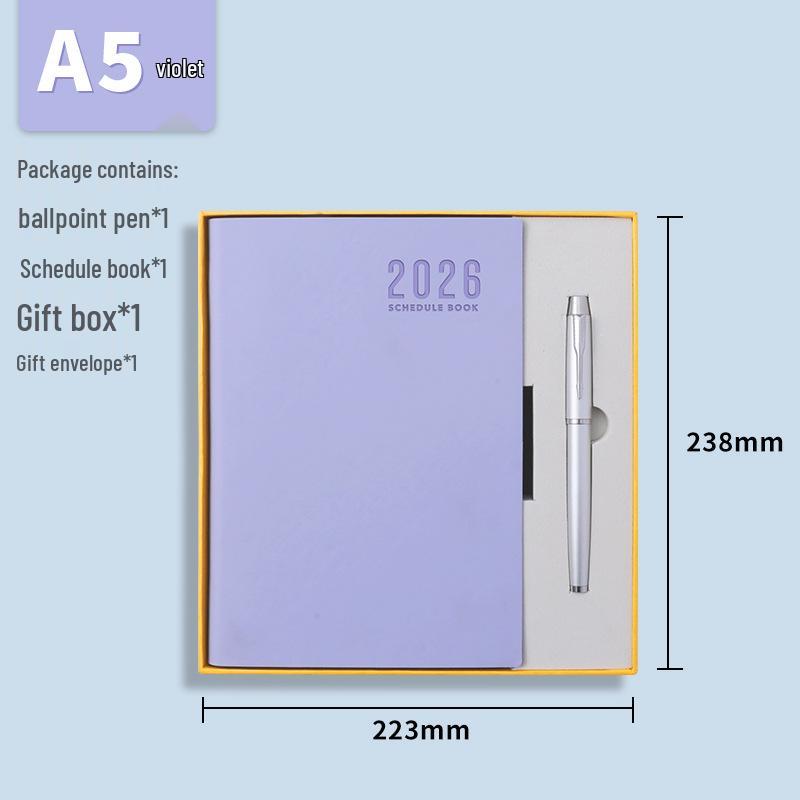 2026 Daily Planner & Business Notebook Set with Gift Box