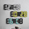 Garden Wall Clock Living Room Bedroom Digital Alarm Temperature Times Decor Table Clocks Decoration. Home 3D LED Date