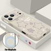 Magnetic For Magsafe Case For iPhone 17 Pro Max Silver Stars Print Soft Silicone Phone Back Cover For iPhone 16 15 14 13 Pro Max 16e 17e
