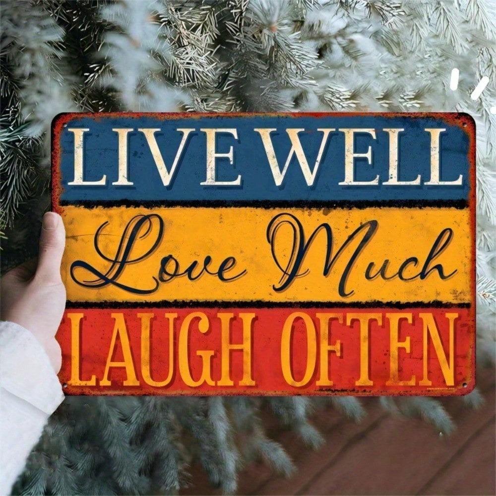 Vintage Metal Wall Art Plaque Retro Home Decor Sign 8x12 Inch Inspirational Quote Gift
