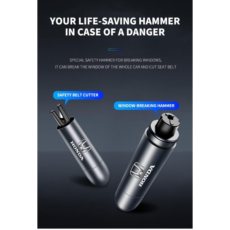 Car Safety Hammer Emergency Window Breaker Seat Belt Cutting Machine For Honda Fit Mugen Insight Type S R VTEC DOHC Modulo Vezel Legend RR Si