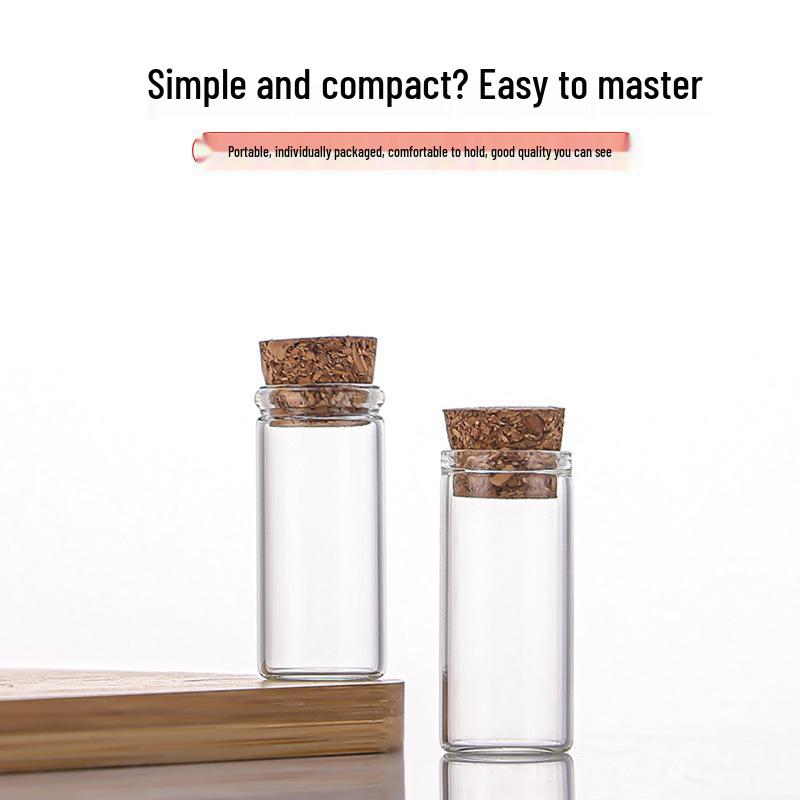Cork-Sealed 16mm Glass Test Tube Bottle for Agarwood and Miniature Landscapes