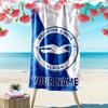 Custom Name Brighton&Hove Albion Print Beach Towel, Large Soft Quick Dry Towel for Beach Camping Swimming