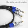 6.35mm 1/4inch Splitter Adapter Cable Male to Double Male Single Channel/Double Channel Stereo Y Type Aux Cord Wire