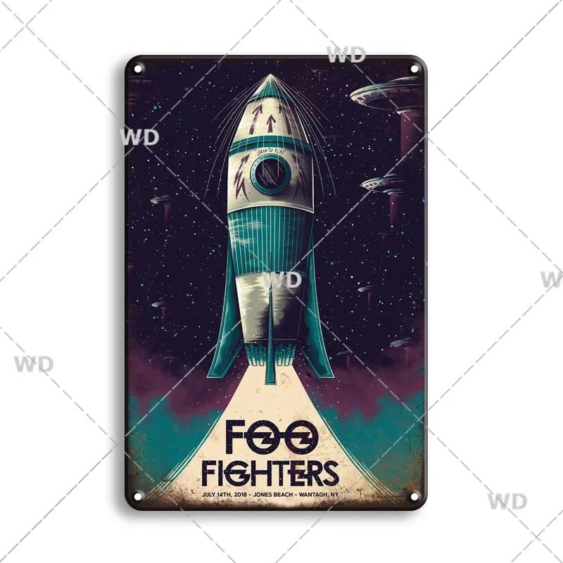 Retro Vintage Rock N Roll Band Metal Tin Sign - The Doors ZZTOP Queen Music Poster, Wall Decor Plaque Plate