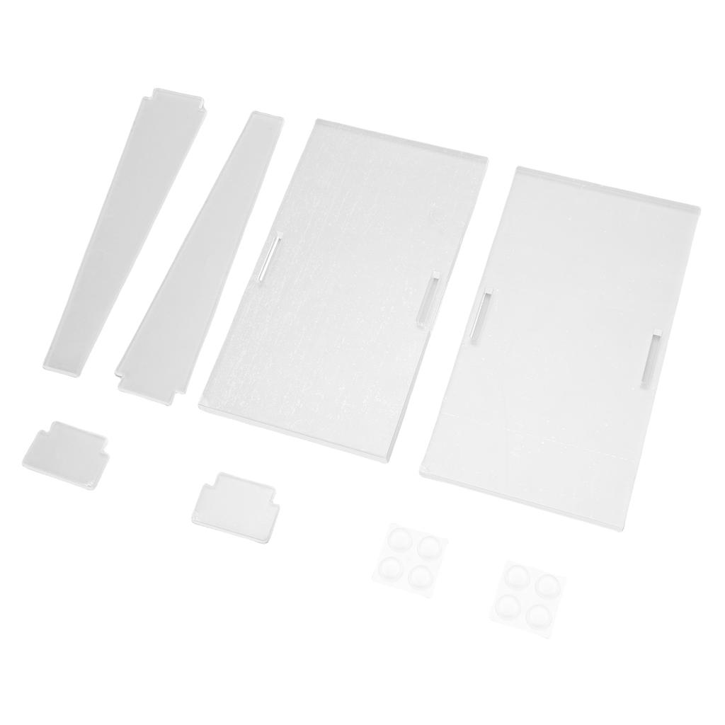 2 Sets Acrylic Easel Stand Multifunctional Stylish Look Compact Clear Picture Display Holder for Phone Book Decorative Plate Platter