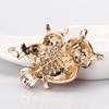 Enamel Owl Shape Rhinestones Embedded Brooch Pin Badge Banquet Jewelry