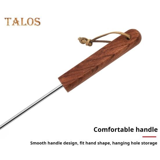 BBQ Steak Gril Háček Obracečka na maso Dřevěná rukojeť Nerezová přehazovačka na grilování zeleniny Přenosný kuchyňský nástroj