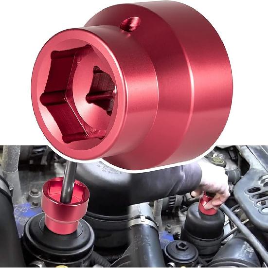 Fuel Filter/Oil Filter Socket 24Mm / 36Mm Reversible Fuel Filter Cap Remover And Taller Assistant For 2003-2010 6.0L / 6.4L Ford Powerstroke Diesel