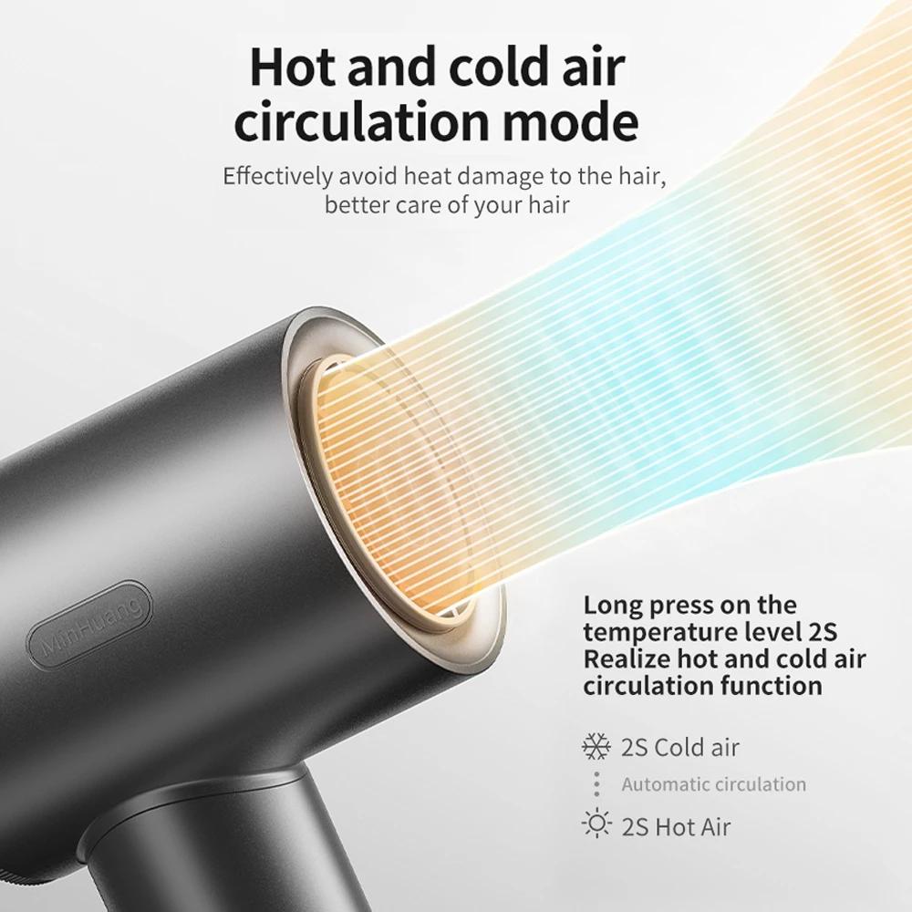Hair Dryer High-Speed Hairdryer Hot Cold Wind Air Brush Strong Power Dryer Salon Tool 1600W Quick Drying Professional Hair Dryer