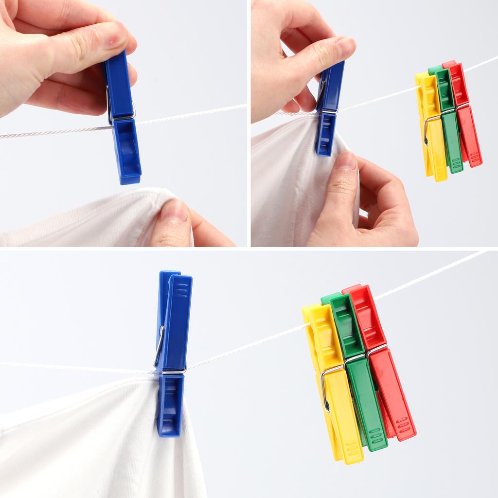 KADAX Clothespins Clips for Laundry Underwear Clothes 20pcs Plastic Colorful