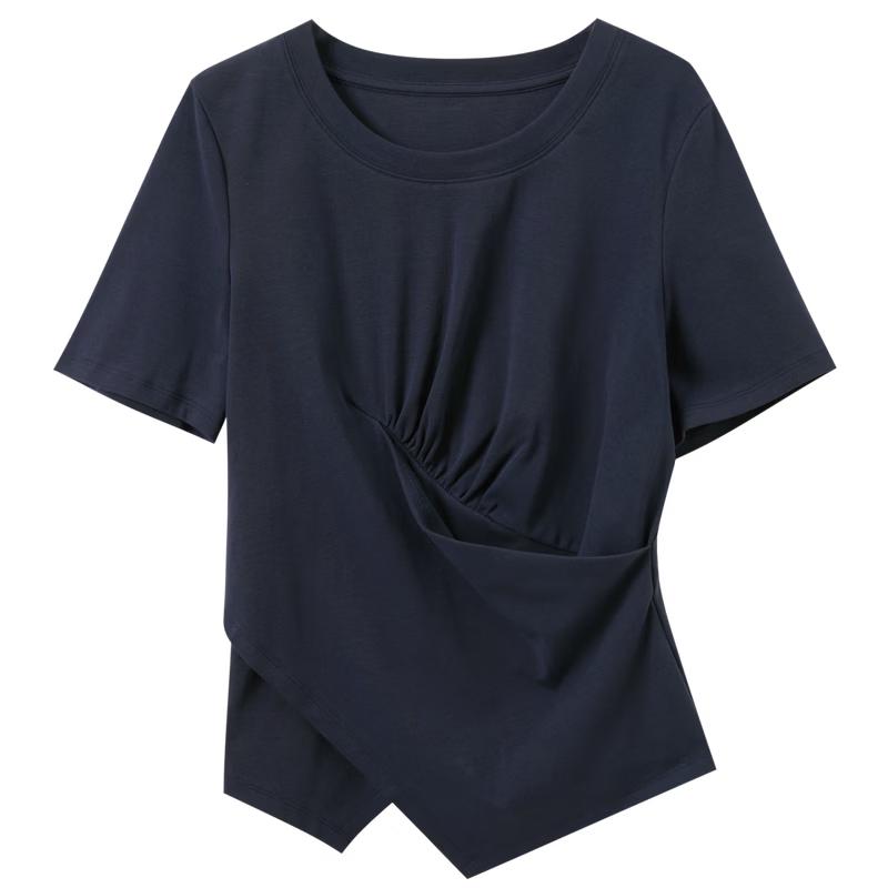 Women s Plus Size Round Neck Cotton Short Sleeve T-shirt XXXL