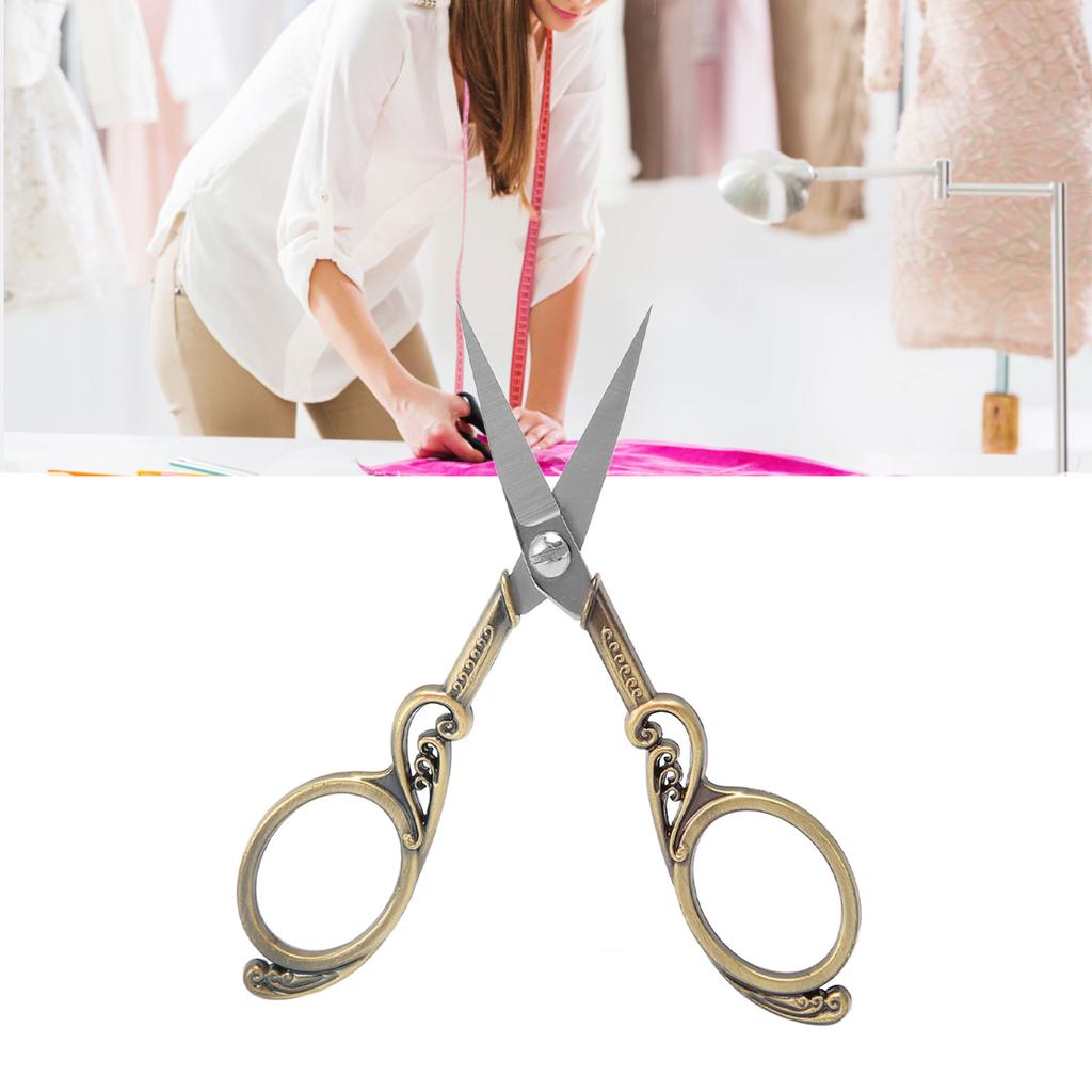 Vintage Scissors Stainless Steel High Sharpness Effort Saving Widely Used Craft Scissors for Embroidery Handicraft