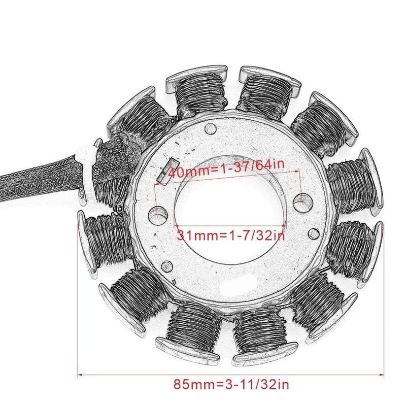 5UM-81410-31-00 Stator Coil and Gasket Motorcycle Ignition Generator Magneto for Yamaha WR250F  5UM-81410-09-00 ,5UM-15451-00-00