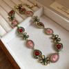 Gioielli Diamante Fiore Amore Collana Retrò Temperamento Catena Clavicola Lusso Leggero Senso Premium Articoli