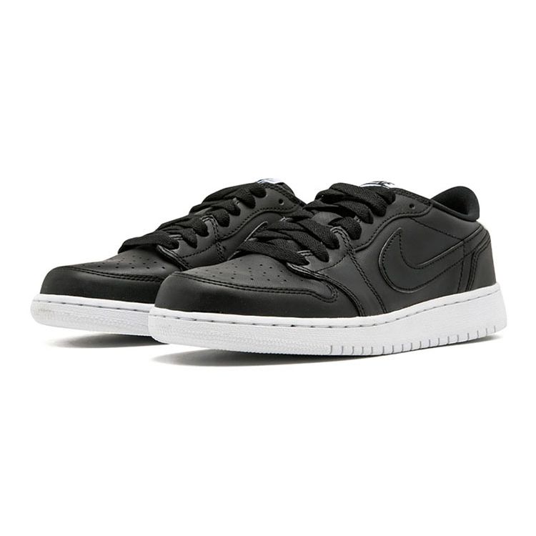 Air Jordan 1 Retro Low OG BG Cyber Monday Kids Sneakers Black White 709999-010