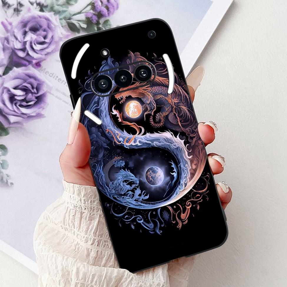 Téléphone pour rien (3a) A059 Coque Pour Nothing Phone 3a Étui Silicone Mode Luxe Fleurs Chat Mignon Drôle Peint Pare-chocs Souple