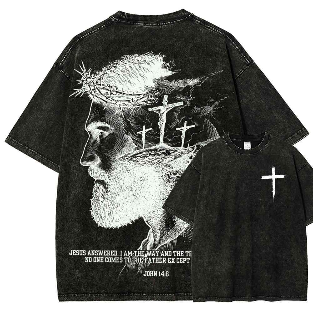 

Christian street wear Anime Lover Washed T-shirt Year round clothing high quality personality Clothes Plus Size Unisex New Model Streetwear XXXL