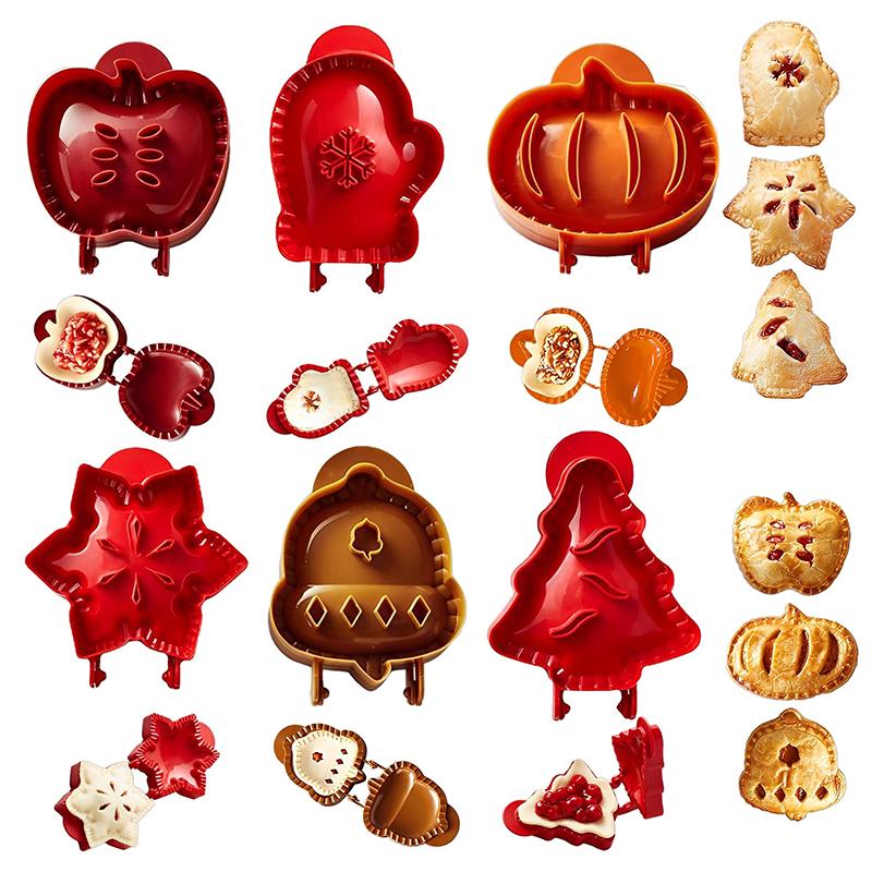 

Форми для ручних пирогів для випікання, Міні-форми для ручних пирогів, Різдвяний прес для тіста, Форми для кишенькових пирогів підходять для всіх видів свят B