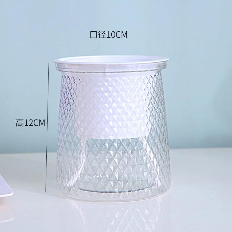 1Pc Self Watering Flowerpot Indoor Succulent Hydroponic Plants Pot Mini Planter Pots Fish Tank Tabletop Home Bonsai Decor