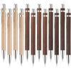 12 Pcs Bamboo Pens Employee Appreciation Gifts Engraving Wooden Ballpoint Pens Must Have for Writing Office Staff Coworkers(Elegant Color)