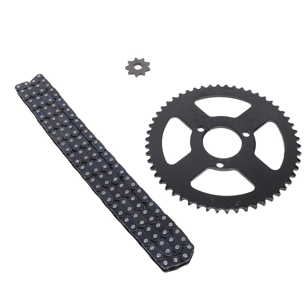 T8F Front and Rear Sprocket and Chain Kit Steel 9T 10MM Front 54T 35MM Rear Sprocket 120 Drive