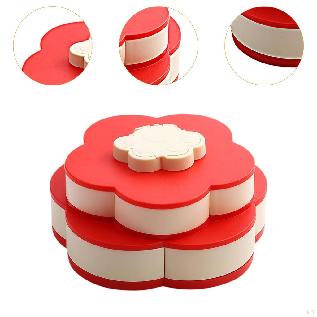 Rotatable Snack Box Candy Serving Containers Supplies Home Decoration Food Storage Case for Nuts