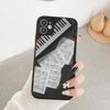 Custodia per Telefono con Strumento Musicale Chitarra Pianoforte Per IPhone 14 11 12 13 Mini Pro Max 8 7 Plus X XR XS MAX Copertura Traslucida Opaca