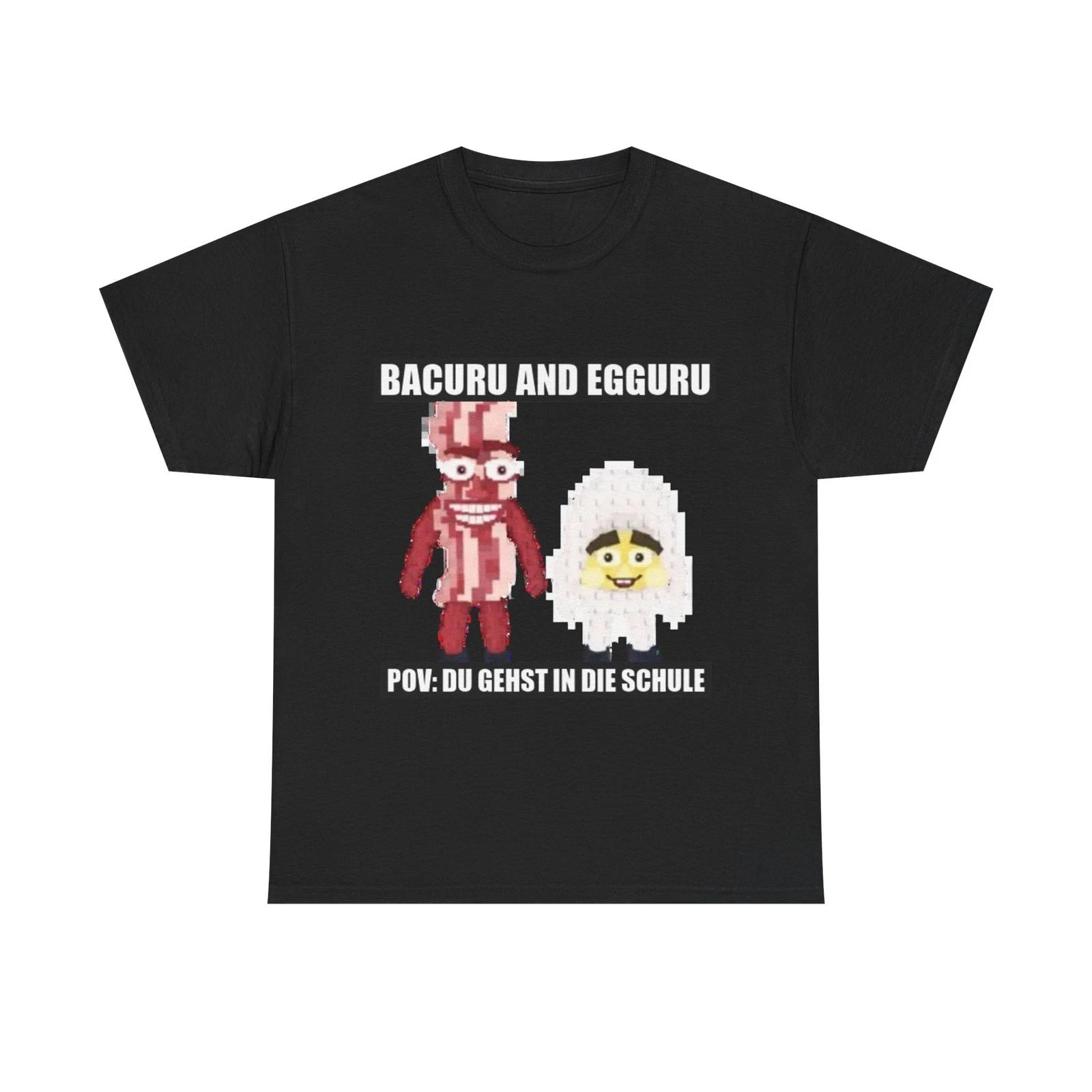 Bacuru And Egguru Unisex T-Shirt | Brainrot Meme Shirt Funny Viral Internet Humo 4XL