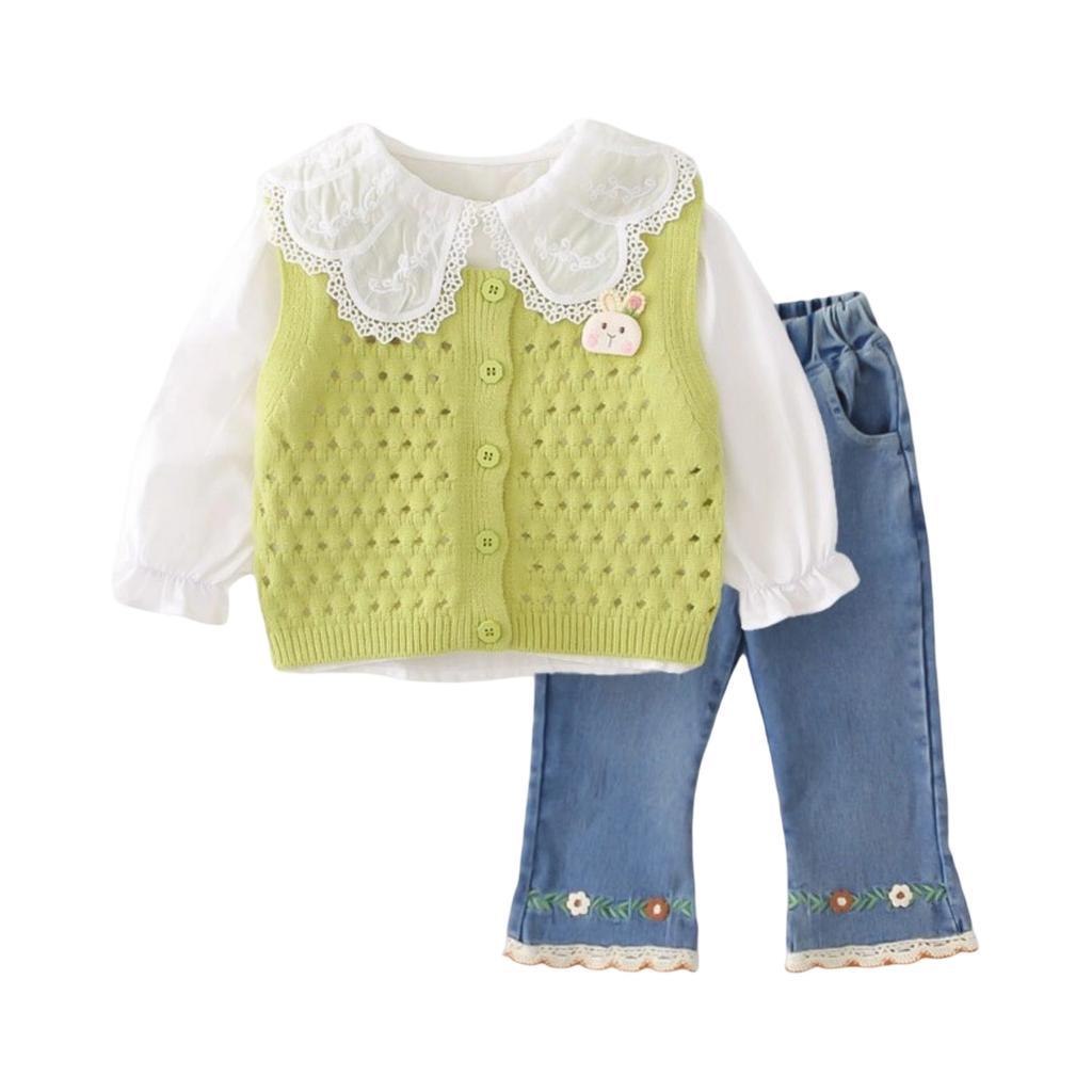 Kids Casual Long-Sleeve Set, Comfortable Daily Wear Outfits