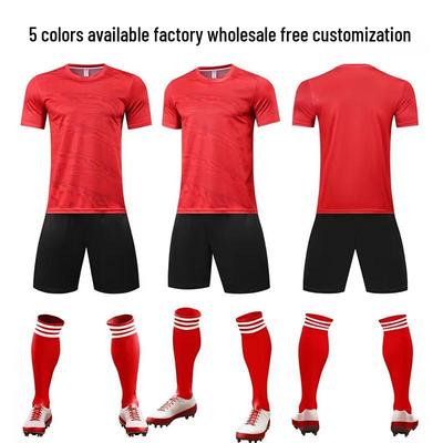 Cross-Border Team Uniform Jerseys: Short Sleeve Football Sets for Students, Adults, Men & Women