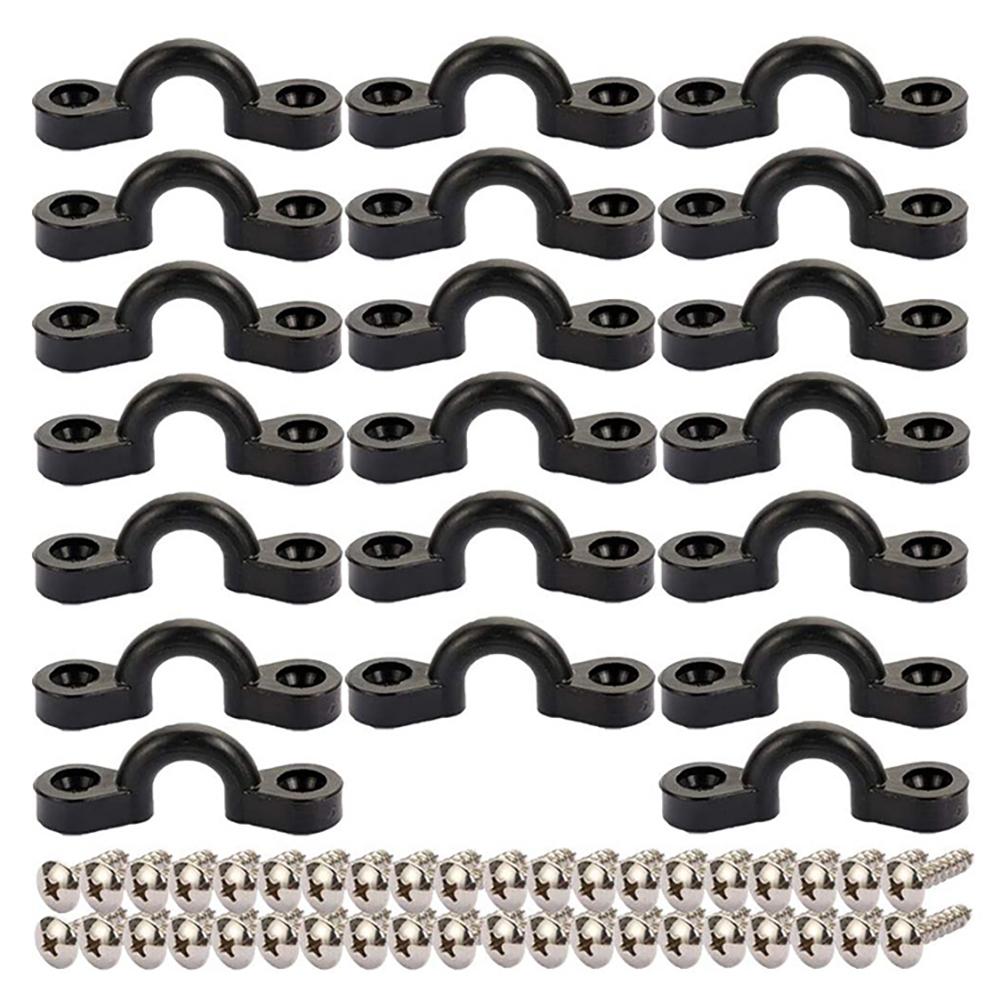 10PCS/20PCS C-Shaped Sailing Deck Rope With Screws Marine Hardware Fixed Handle Buckle Replacement Parts For Kayak Boat Accessories