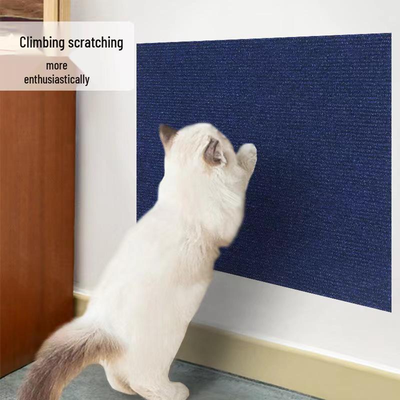 Durable Cat Wall Climber: Scratch-Resistant Climbing Toy, Scratching Board, and Bed. Medium тёмно-синий