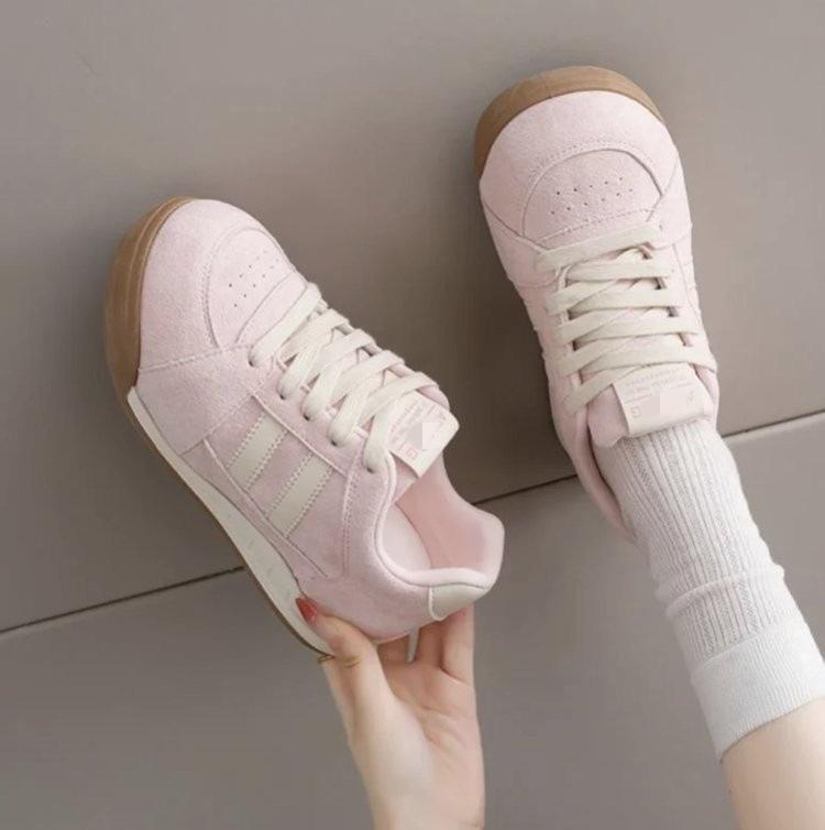 

Thick baseplate shoes autumn and winter new super fire inner height increase moral training shoes sports casual bread shoes 35 розовый