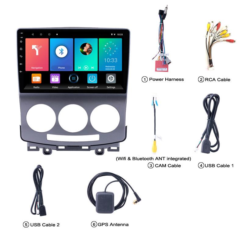 icreative 2Din Android Auto Radio pro Mazda 5 2005-2010 Autorádio Multimediální GPS Track Carplay Multimediální přehrávač Stereo