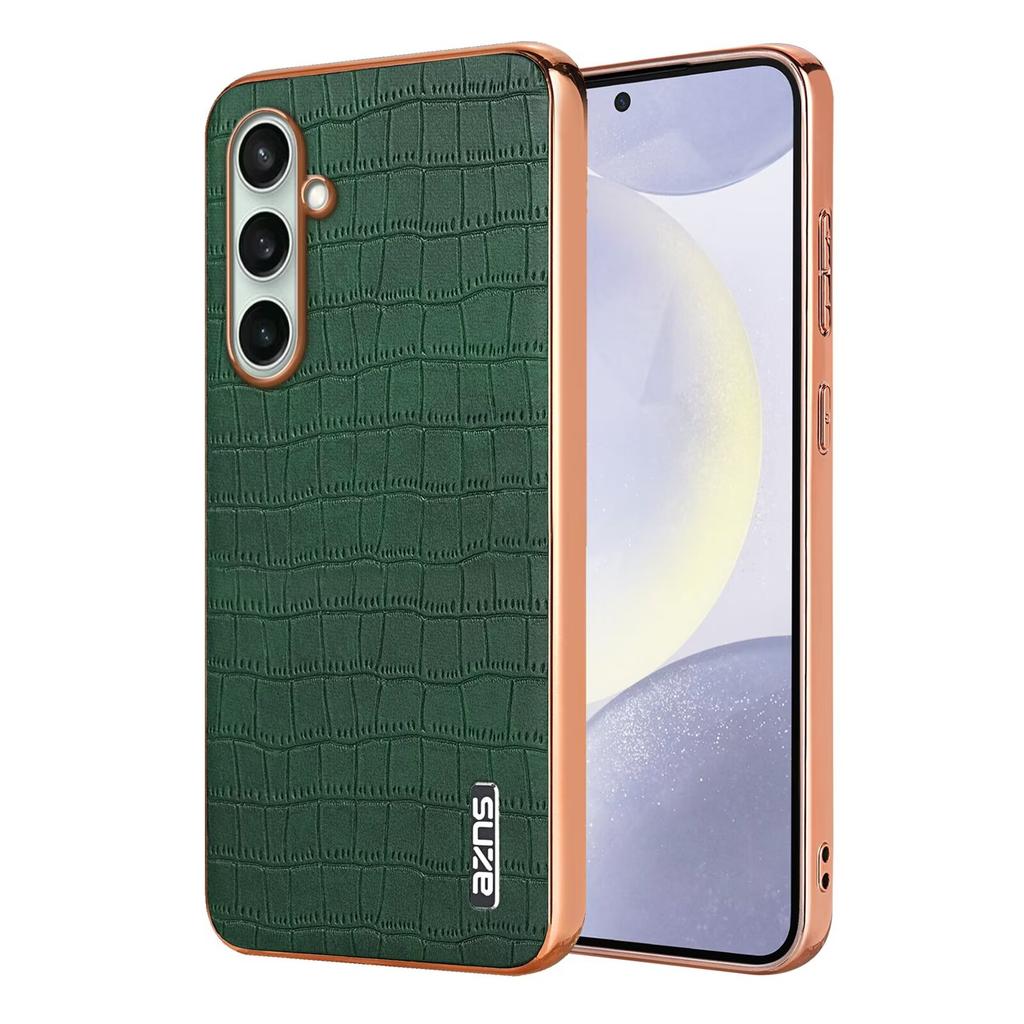 Plating Bumper Full Protected Leather Case for Samsung Galaxy S26 S25 Ultra Edge S24 S23 S22 Plus S21 FE A17 A37 A57 Phone Cover