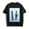 Tattoo Girl Looking In Mirror Graphic Tee Casual Loose Fit Trendy Daily Wear Top Pure Cotton T-shirt