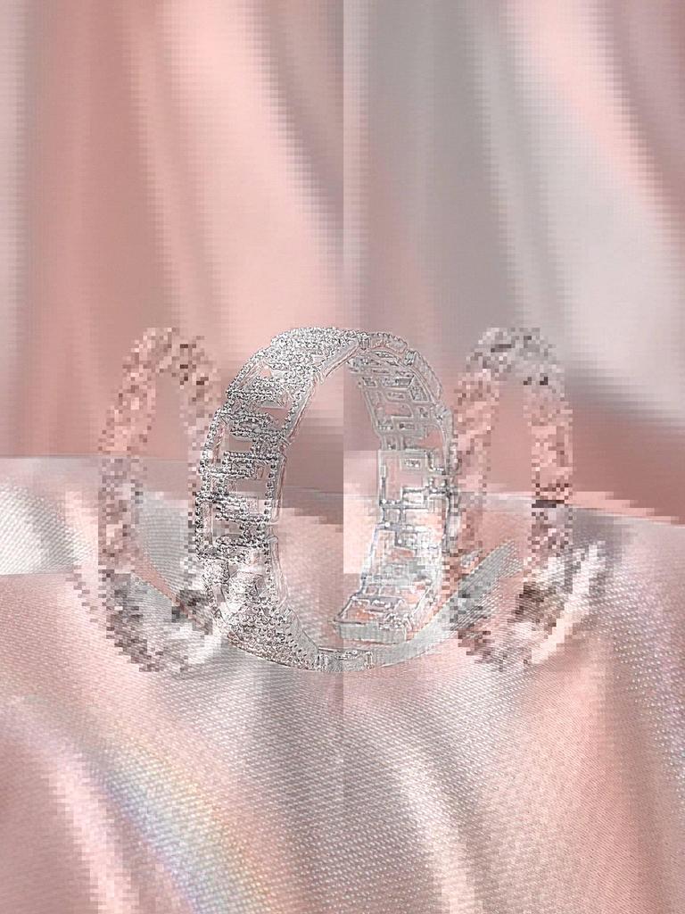 Zirconia Diamond Geometric Heart Open Ring - Fresh High-end Jewelry for Index Finger